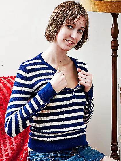 Jodie C shows her nips and hairy pussy in ways that make you hot