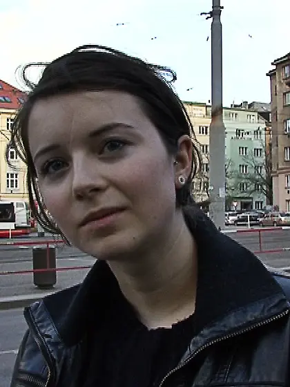 Blonde freshie piercing poked