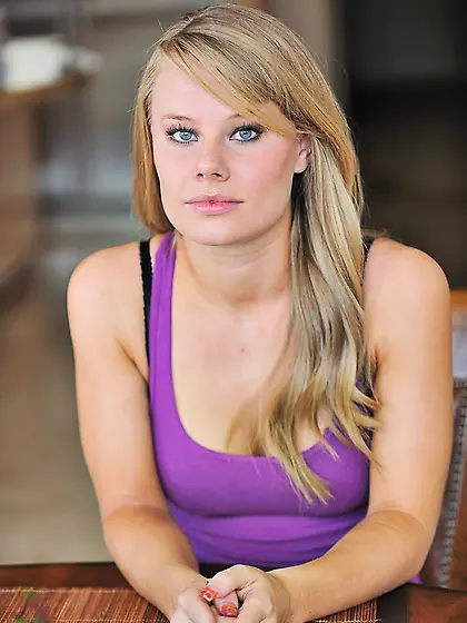 Bawdy female with bright eyes deletes dress allowing her girls t