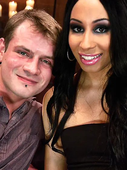 Sinister trannys condom-covered cock