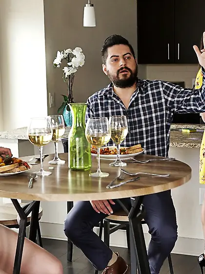 American black hair lingerie threesome