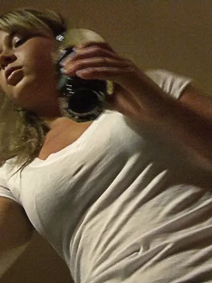 Big-titted barmaid white t-shirt