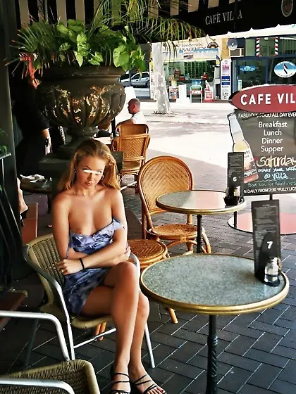 Mare Nasson gorgeous blonde public flasher 4