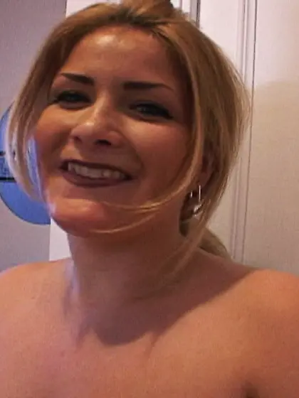 Blonde milf covered cum