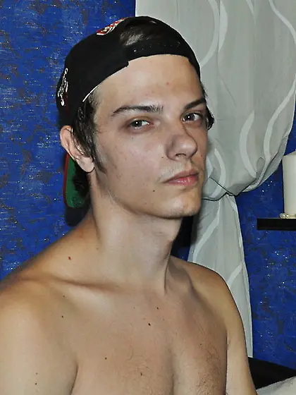 White young man reflexi