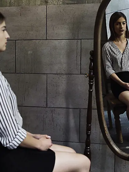 Tiny blonde slave teen's pussy fingered hard