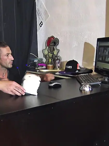 Shaved pussy russian slut gets fucked hard