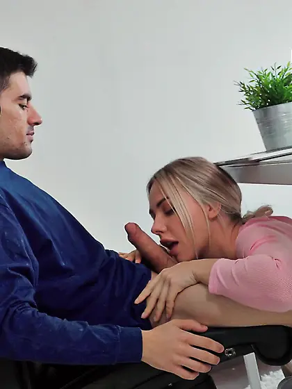 Angie Lynx gets fucked without taking off her pajama