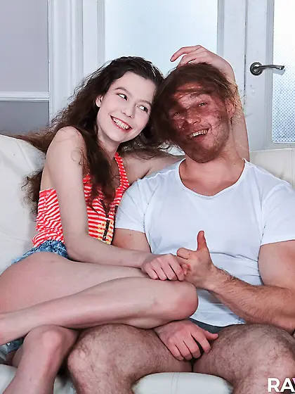 Innocent tight threesome