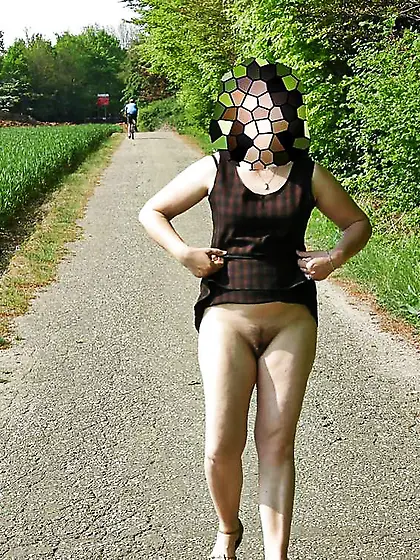 My mature chick outdoors flashing off for me.