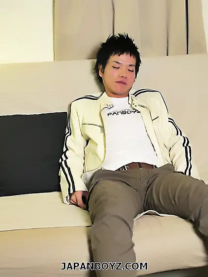 Young japenese strips white