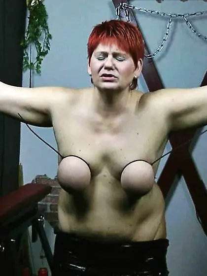 Tied breasts, ass spanked