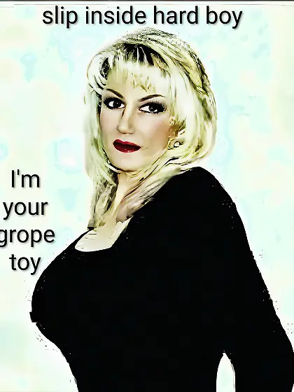 Blonde milf plaything.  What would you do?