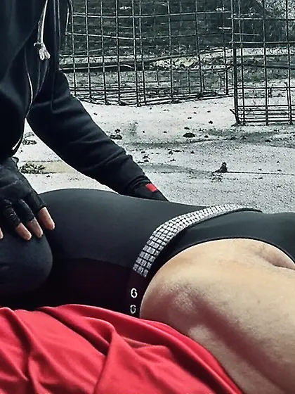 Black Superhero captured in netting.  KO and fondle