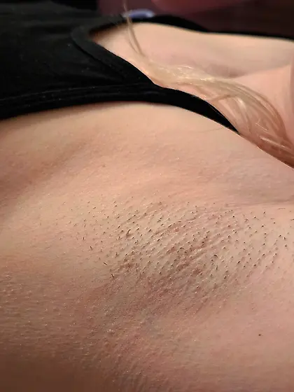 Shaved armpits