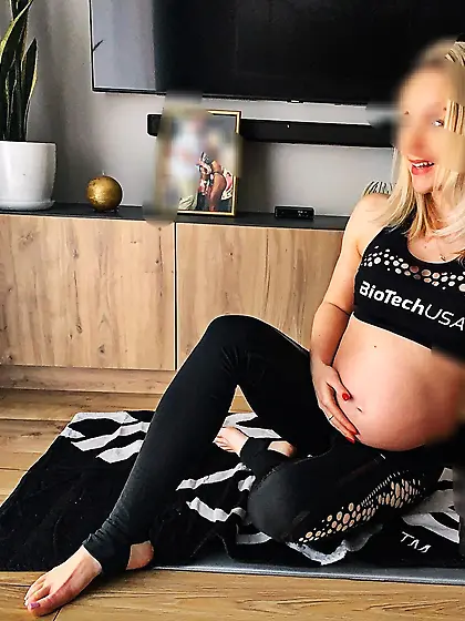 Pregnant polish blonde