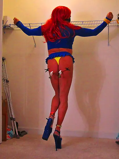The Airhead Redhead Whore in Bondage