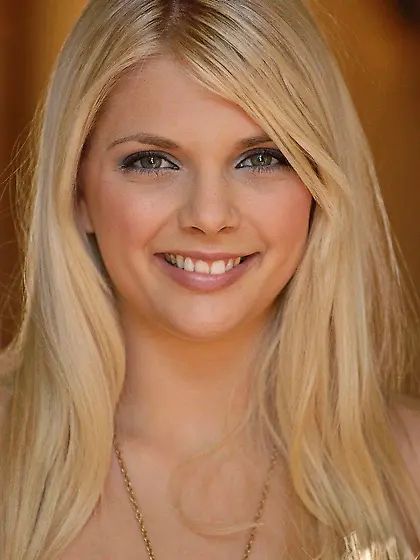 Blond-haired beauty shows her awesome breasts and gets freaky to