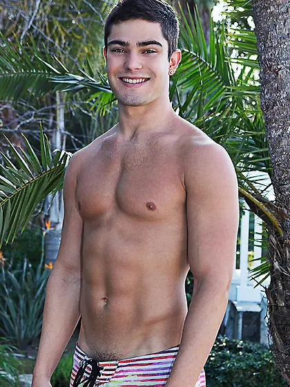 Handsome brunette gay guy