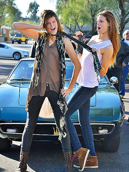 Having bared their sexy bottoms off cute Raylene FTV and Romi FT