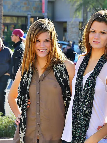 Seducing bimbos Raylene FTV and Romi FTV are spreading their but