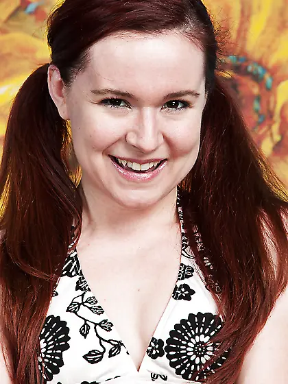 American perky mature redhead