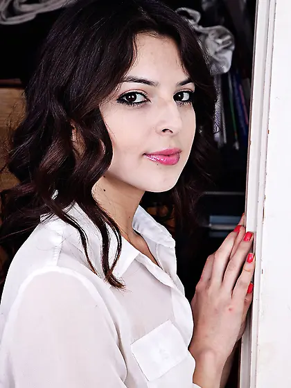 Teen Latina loves her job that takes her to strip and masturbate