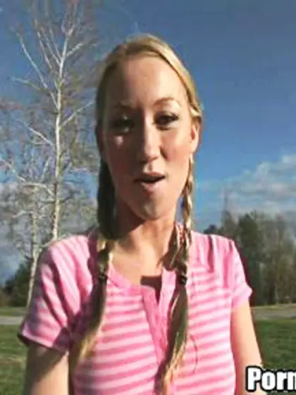 Shaved cunt stretched wide