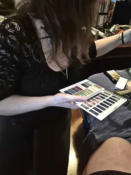 Sissy gets makeup done by ex-wife and gets pegged