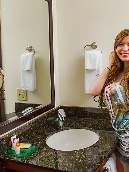 American amateur huge boobs bathroom