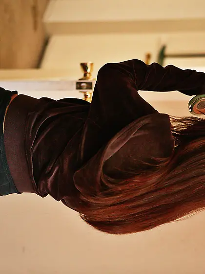 Sweet looking babe with a skinny body wants some attention.  Her