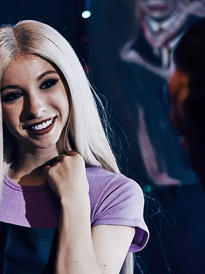 Kenzie Reeves having fun with her adoptive parents