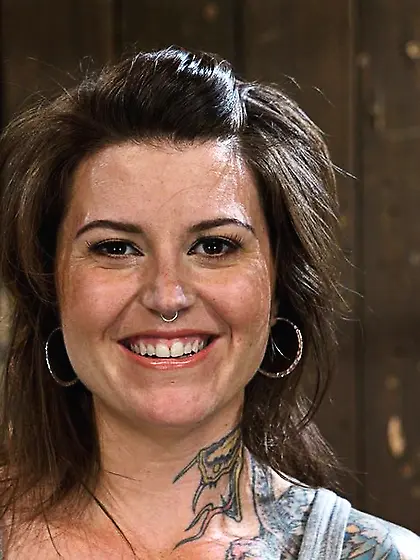 Tattooed smiles body put