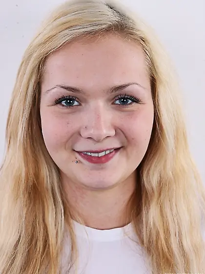 Chubby cute faced blonde