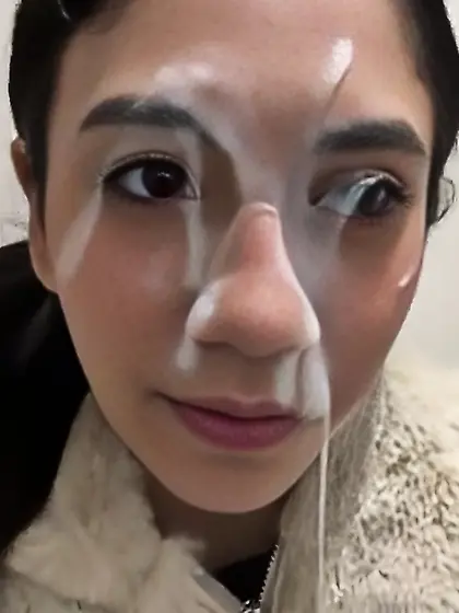 She Walks Home With a Big Fresh Load On Her Face