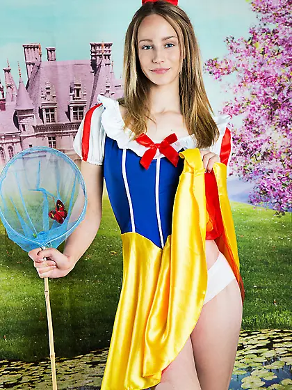 Young fabulous princess with bright eyes loves her fun parts and