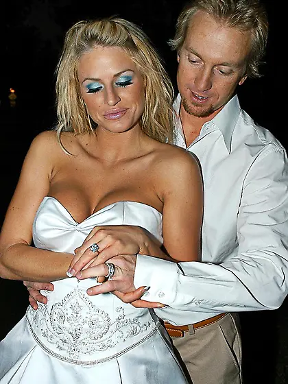 Brooke Belle s a busty bride and she is enjoying a hard fuck aft