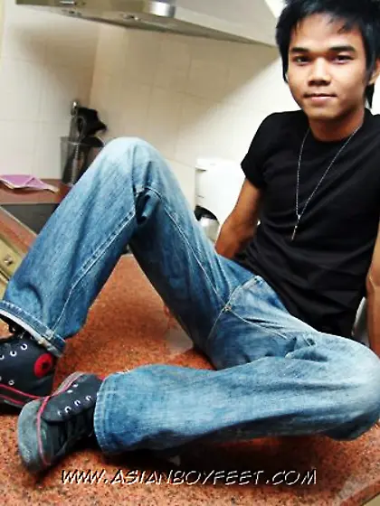 Handsome asian stud takes