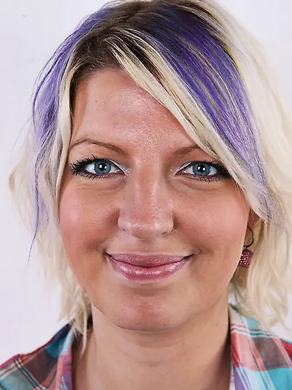 Dyed hair blonde super