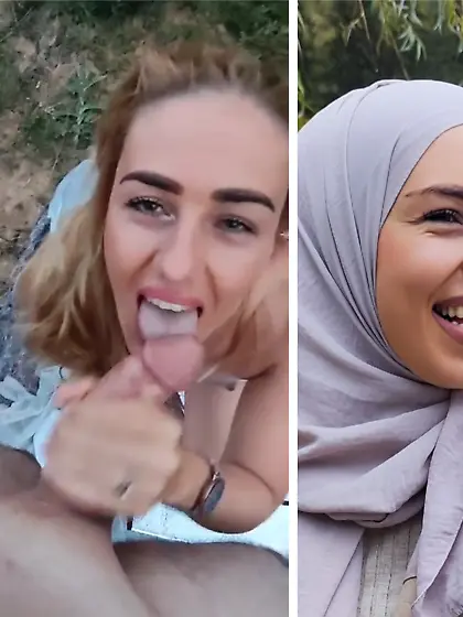 Hijab blowjob