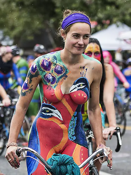 Bikes,  Bodypaint and Public Nudity