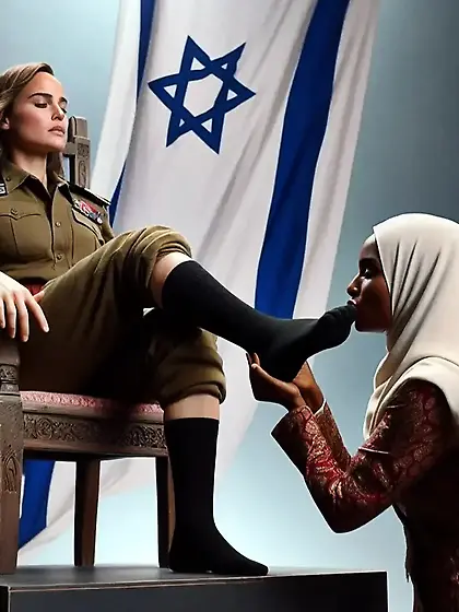 Kiss the superior feet of a Israeli jewish queen
