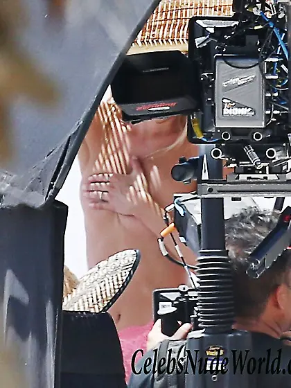 Elsa Hosk Nipples While Changing Outfits On A VS Photoshoot In M