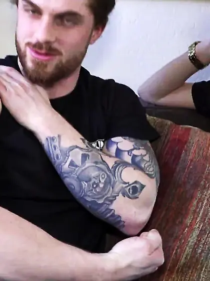 Tiny brunette teen deep throated and pounded