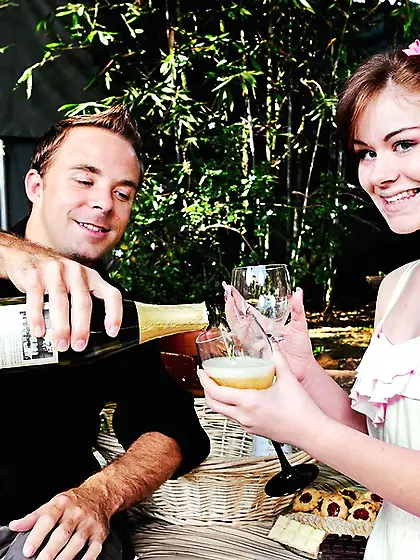 Pink lingerie white socks