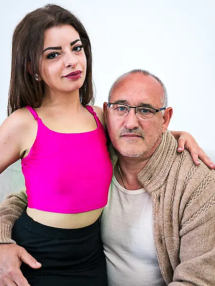 Brunette with pretty face gets nailed on all fours with pleasure