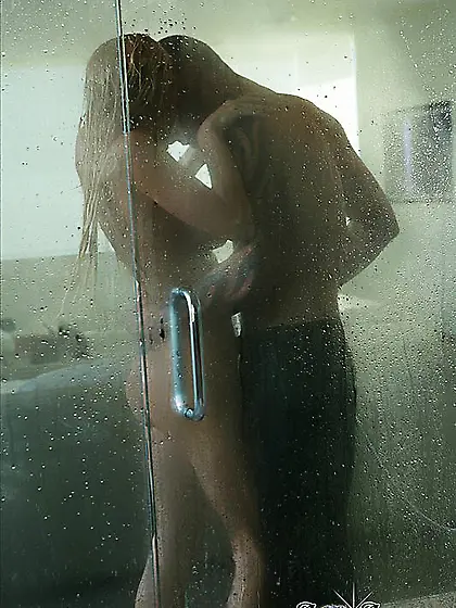 Jesse Jane strips nude in the shower and gets banged by her love
