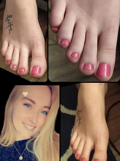 Andra's candid feet and face