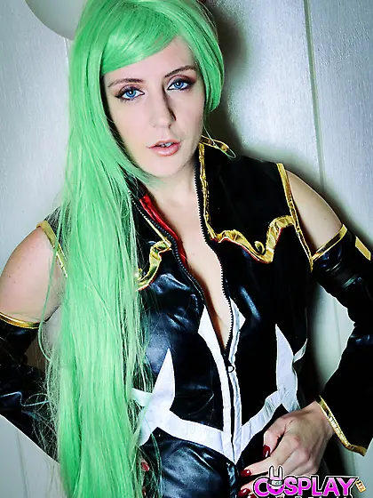 Busty anime chick green