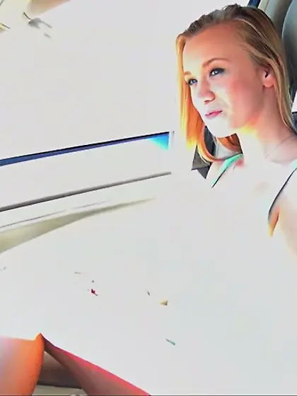 Skinny blonde takes older